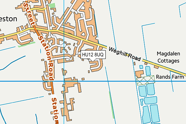 HU12 8UQ map - OS VectorMap District (Ordnance Survey)
