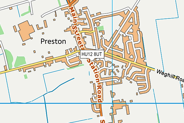 HU12 8UT map - OS VectorMap District (Ordnance Survey)