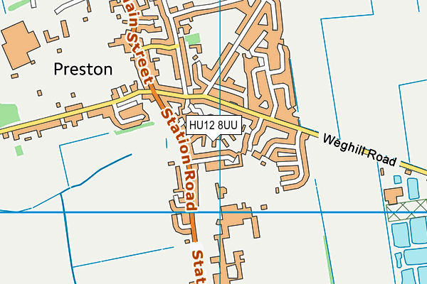 HU12 8UU map - OS VectorMap District (Ordnance Survey)