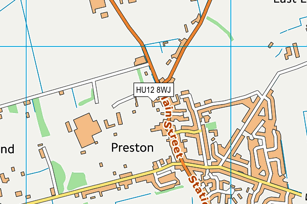 HU12 8WJ map - OS VectorMap District (Ordnance Survey)