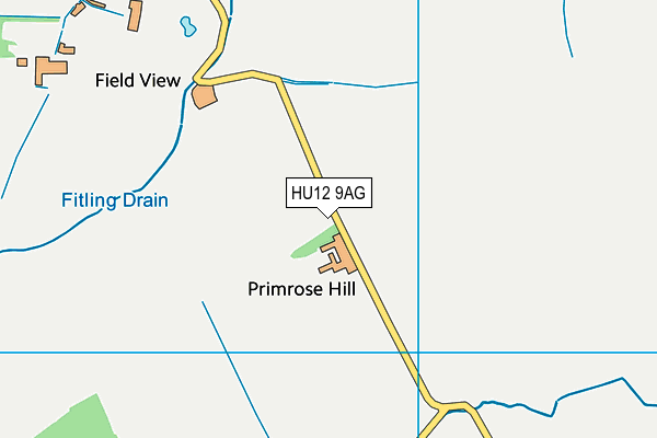 HU12 9AG map - OS VectorMap District (Ordnance Survey)