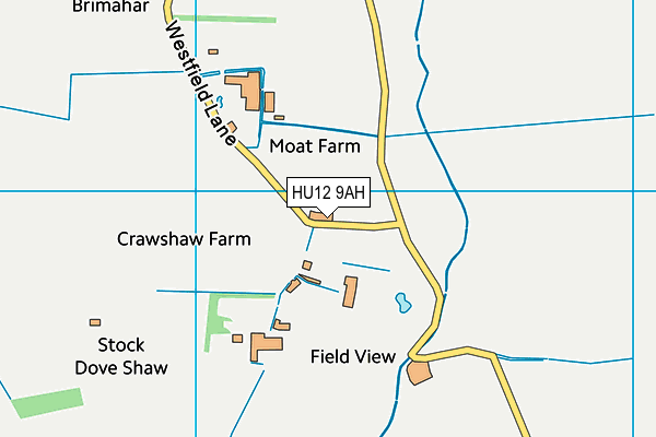 HU12 9AH map - OS VectorMap District (Ordnance Survey)