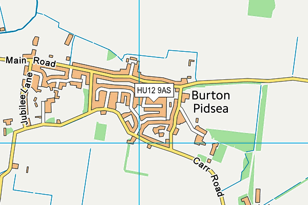 HU12 9AS map - OS VectorMap District (Ordnance Survey)