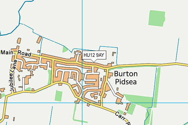 HU12 9AY map - OS VectorMap District (Ordnance Survey)