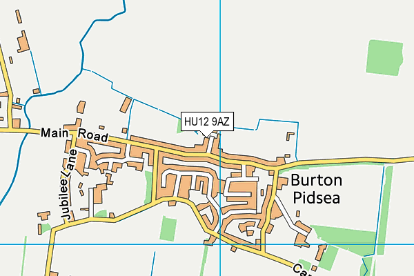 HU12 9AZ map - OS VectorMap District (Ordnance Survey)