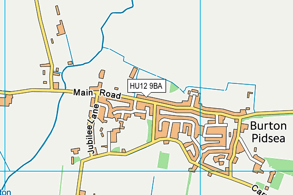 HU12 9BA map - OS VectorMap District (Ordnance Survey)