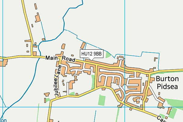 HU12 9BB map - OS VectorMap District (Ordnance Survey)