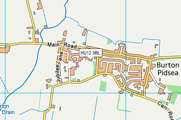 HU12 9BL map - OS VectorMap District (Ordnance Survey)