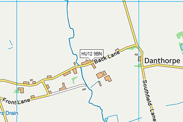 HU12 9BN map - OS VectorMap District (Ordnance Survey)