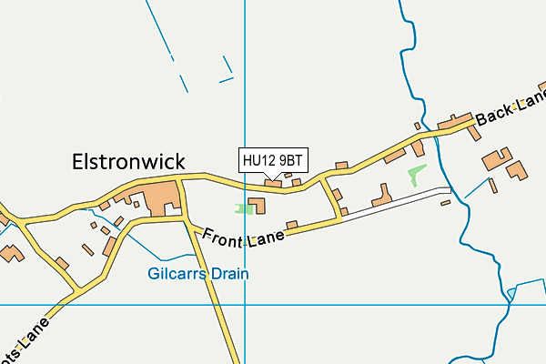 HU12 9BT map - OS VectorMap District (Ordnance Survey)