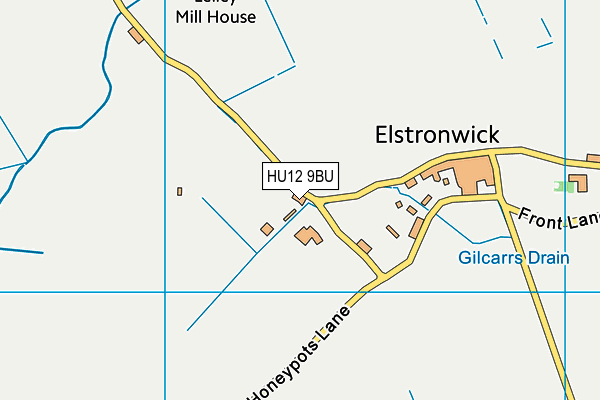 HU12 9BU map - OS VectorMap District (Ordnance Survey)