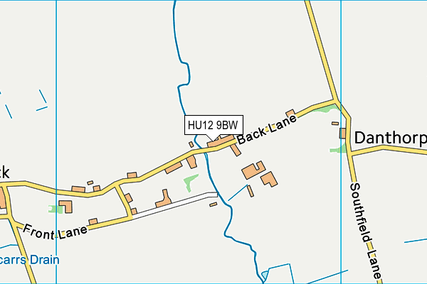 HU12 9BW map - OS VectorMap District (Ordnance Survey)