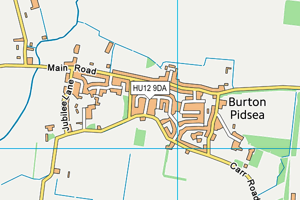 HU12 9DA map - OS VectorMap District (Ordnance Survey)