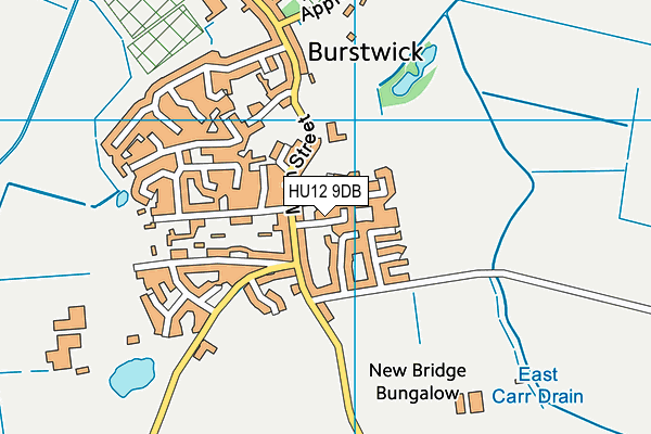 HU12 9DB map - OS VectorMap District (Ordnance Survey)