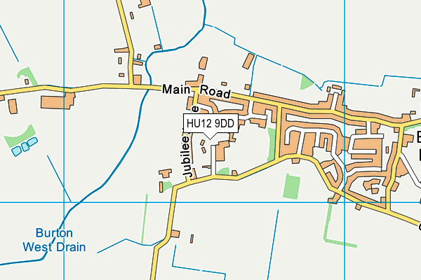 HU12 9DD map - OS VectorMap District (Ordnance Survey)