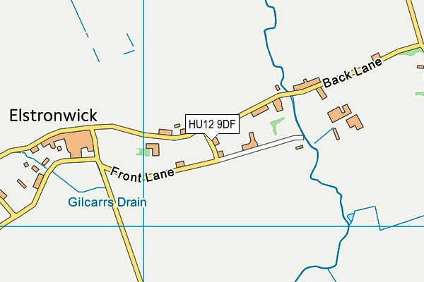 HU12 9DF map - OS VectorMap District (Ordnance Survey)