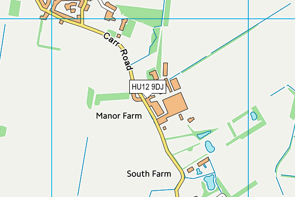 HU12 9DJ map - OS VectorMap District (Ordnance Survey)