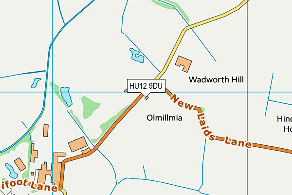 HU12 9DU map - OS VectorMap District (Ordnance Survey)