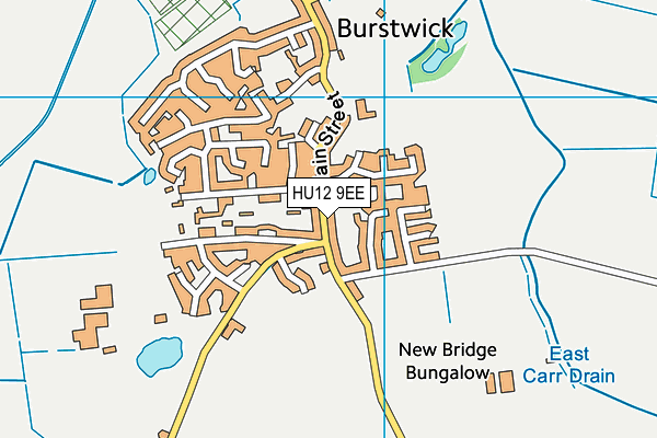 HU12 9EE map - OS VectorMap District (Ordnance Survey)