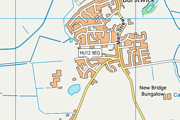 HU12 9EG map - OS VectorMap District (Ordnance Survey)