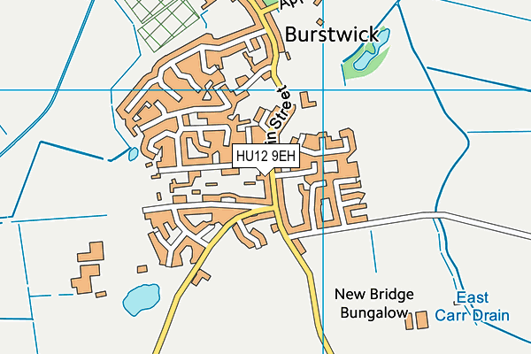 HU12 9EH map - OS VectorMap District (Ordnance Survey)