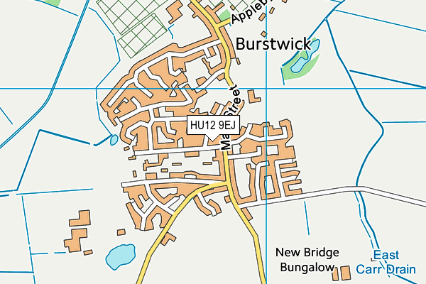 HU12 9EJ map - OS VectorMap District (Ordnance Survey)