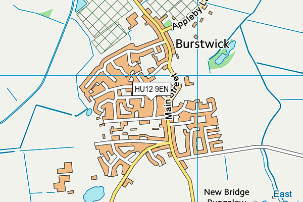 HU12 9EN map - OS VectorMap District (Ordnance Survey)