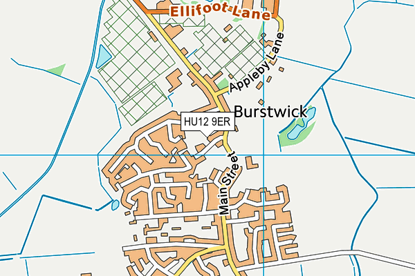 HU12 9ER map - OS VectorMap District (Ordnance Survey)