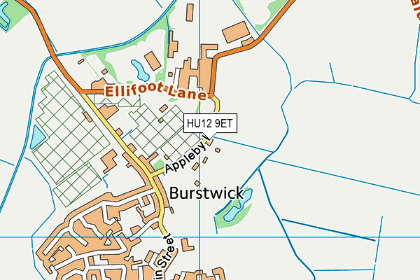 HU12 9ET map - OS VectorMap District (Ordnance Survey)