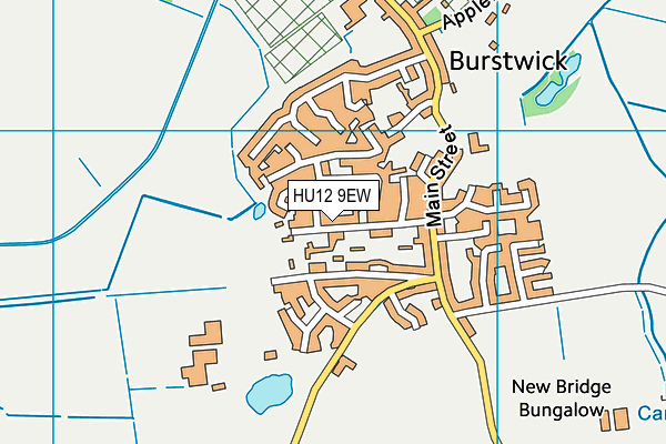 HU12 9EW map - OS VectorMap District (Ordnance Survey)
