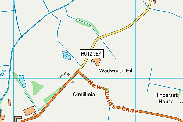 HU12 9EY map - OS VectorMap District (Ordnance Survey)