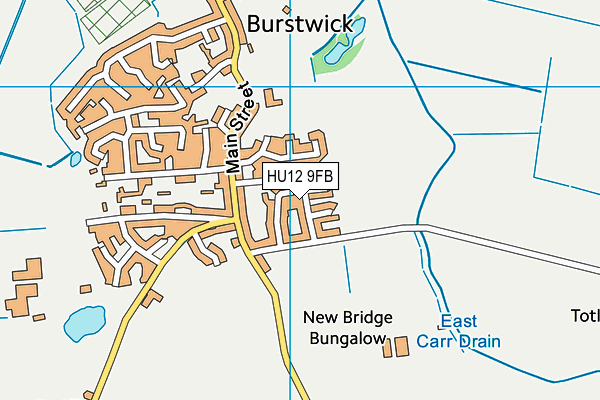 HU12 9FB map - OS VectorMap District (Ordnance Survey)