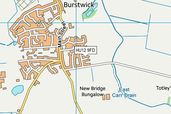 HU12 9FD map - OS VectorMap District (Ordnance Survey)