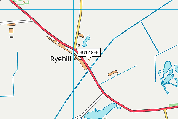 HU12 9FF map - OS VectorMap District (Ordnance Survey)