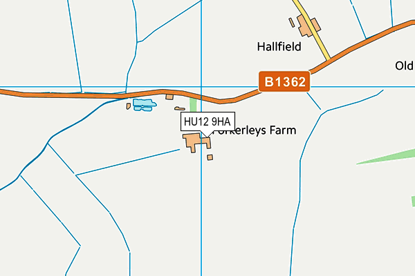 HU12 9HA map - OS VectorMap District (Ordnance Survey)