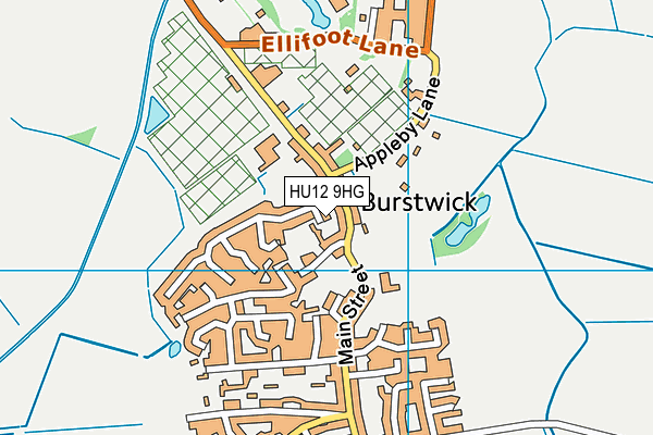 HU12 9HG map - OS VectorMap District (Ordnance Survey)
