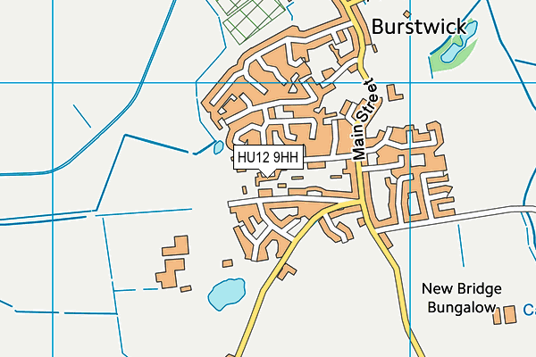 HU12 9HH map - OS VectorMap District (Ordnance Survey)