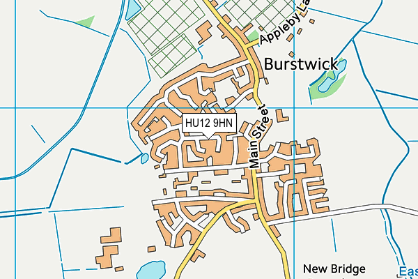 HU12 9HN map - OS VectorMap District (Ordnance Survey)