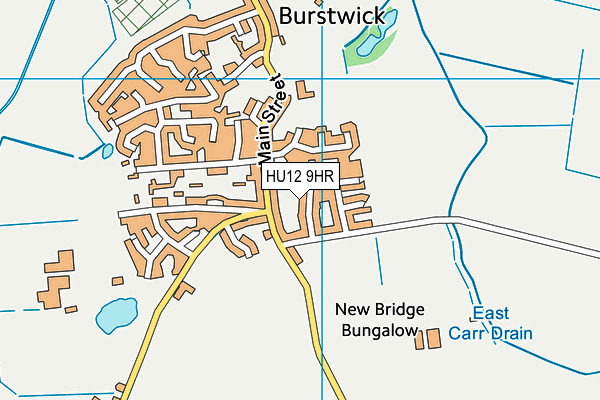 HU12 9HR map - OS VectorMap District (Ordnance Survey)