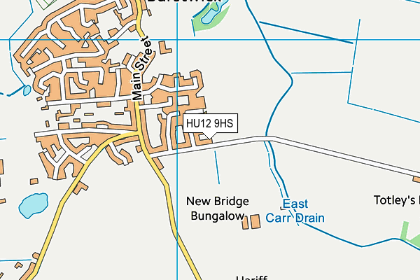 HU12 9HS map - OS VectorMap District (Ordnance Survey)