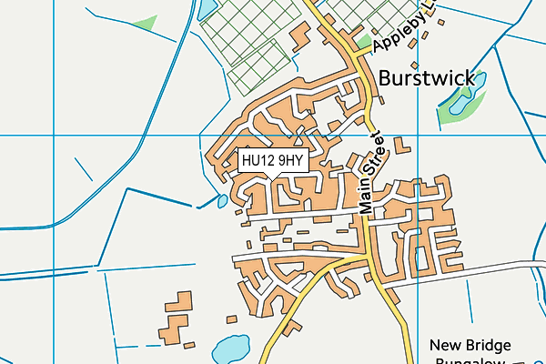 HU12 9HY map - OS VectorMap District (Ordnance Survey)