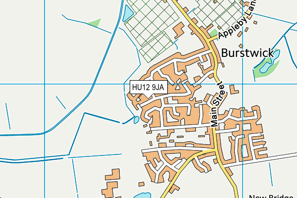 HU12 9JA map - OS VectorMap District (Ordnance Survey)