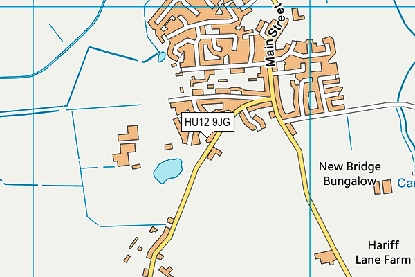 HU12 9JG map - OS VectorMap District (Ordnance Survey)