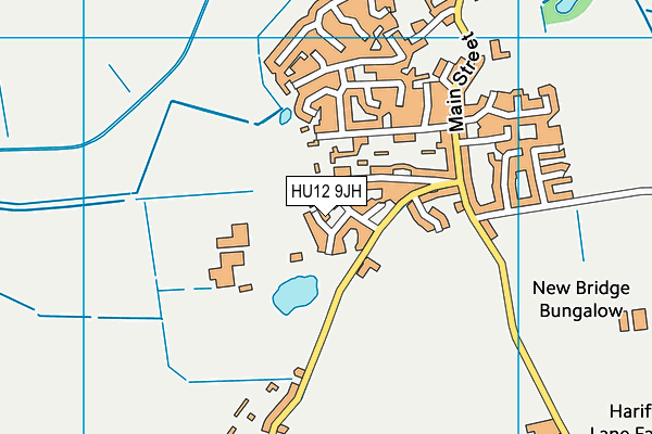HU12 9JH map - OS VectorMap District (Ordnance Survey)