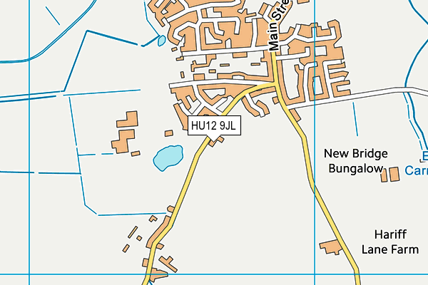 HU12 9JL map - OS VectorMap District (Ordnance Survey)