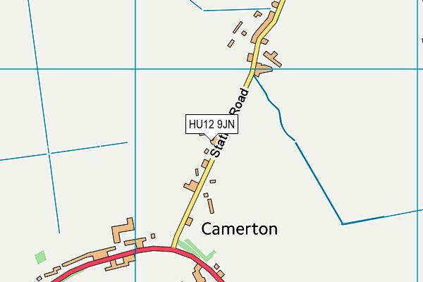 HU12 9JN map - OS VectorMap District (Ordnance Survey)