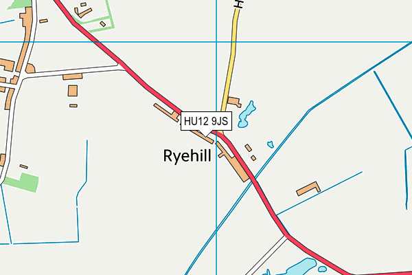 HU12 9JS map - OS VectorMap District (Ordnance Survey)