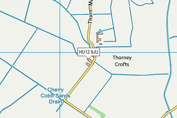 HU12 9JU map - OS VectorMap District (Ordnance Survey)