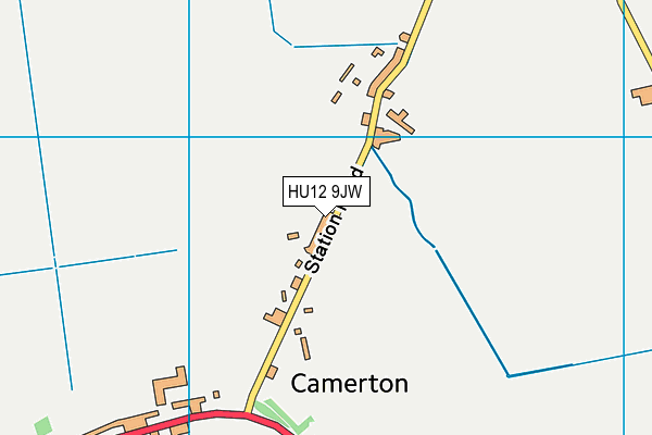 HU12 9JW map - OS VectorMap District (Ordnance Survey)