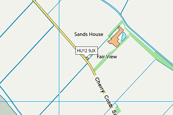 HU12 9JX map - OS VectorMap District (Ordnance Survey)